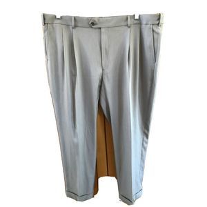 NEW savane men 44 29 flex waist travel intelligence dress pants taupe Pleated